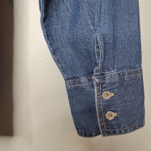 NEW Levi's Red Tab shirt womens size XL 100% cotton denim button up artsy crafty - Picture 6 of 11